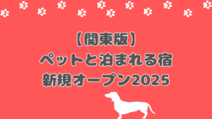 2025年新規オープン【関東】ペットと泊まれる注目の宿3選